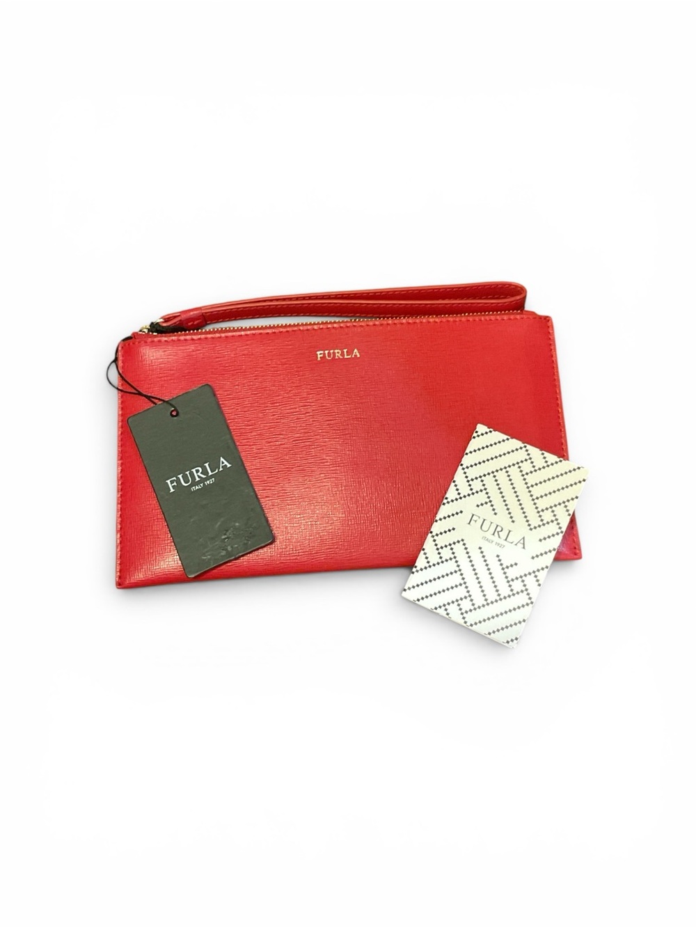 Furla Red Leather Wristlet NIP
